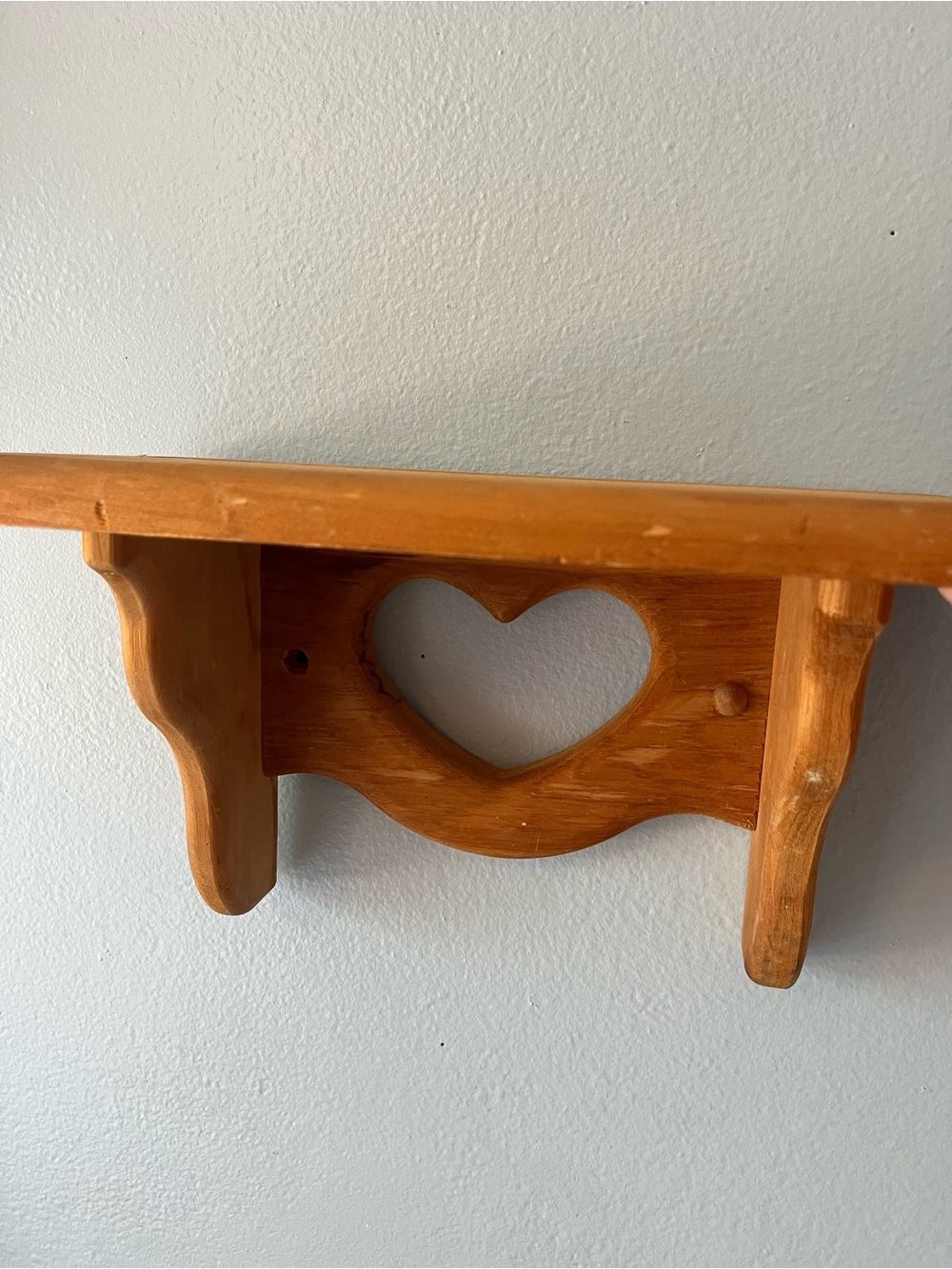 Vintage Wooden Heart Cut Out Shelves 1990s (Set of 2) - Picture 2 of 9